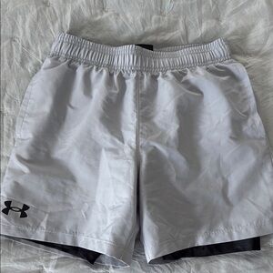Under Armour Gray Performance Shorts with Elastic Waistband